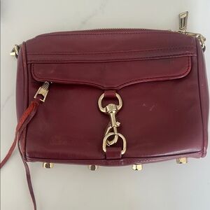 Rebecca Minkoff Burgundy Leather Crossbody Bag